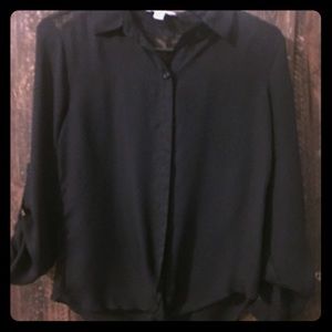 Pretty Black Blouse with lace detail